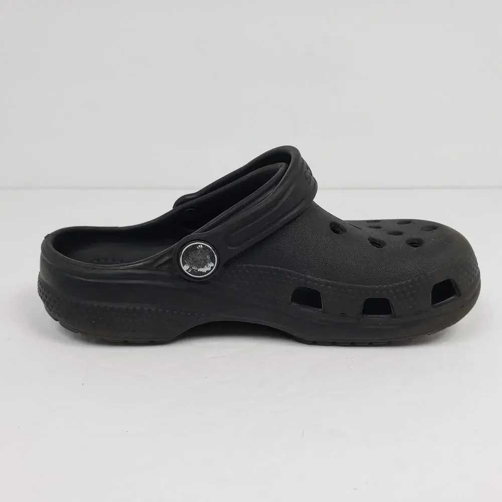 Crocs Classic Toddler Boys Size 12 Black Slip On Casual Clog Shoes